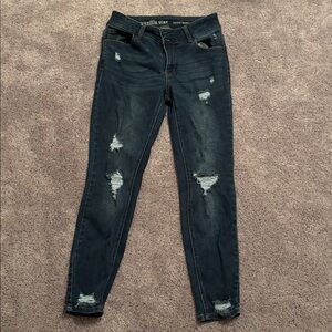 Vanilla Star Dark Blue Ripped Jeans